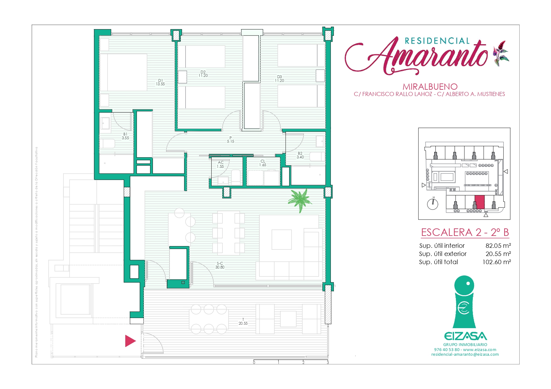 Plano 2ºB piso escalera 2