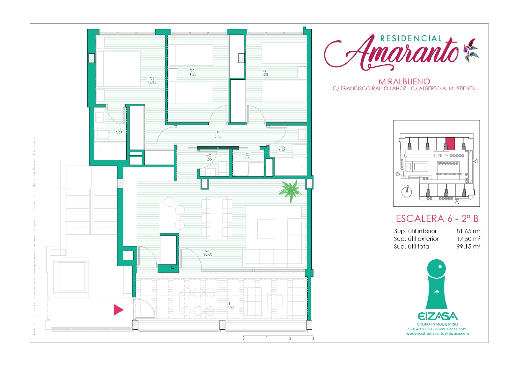 Plano 2ºB piso escalera 6